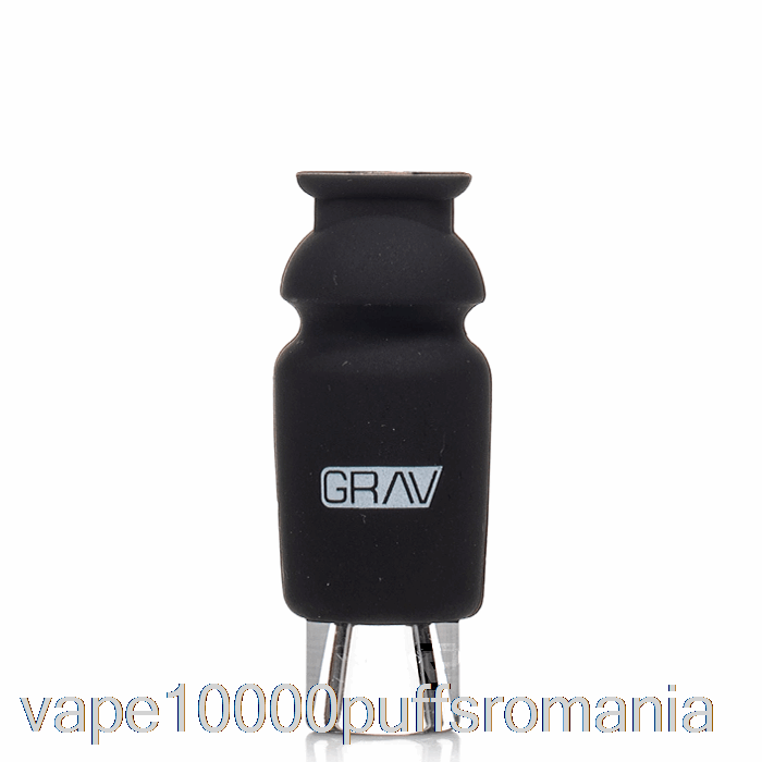 Vape Romania Grav Carja Din Sticla Cu Capac Siliconic Neagra